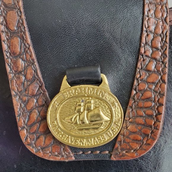 VGUC Brahmin Tuscan Concordia Shoulder Bucket/Hobo Bag in Black and Brown - Picture 3 of 15